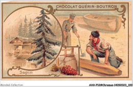 Delcampe - AHHP12-2252 - CHROMOS - CHOCOLAT-GUERIN-BOUTRON - PARIS - Sapin - 10,5 X 7cm - Guérin-Boutron