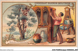Delcampe - AHHP12-2229 - CHROMOS - CHOCOLAT-GUERIN-BOUTRON - PARIS - Bois De Permambouc - 10,5 X 7cm - Guérin-Boutron