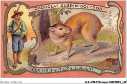Delcampe - AHHP12-2273 - CHROMOS - CHOCOLAT-GUERIN-BOUTRON - PARIS - Les Mammiferes - L'agouti - 10,5 X 7cm - Guérin-Boutron
