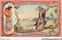 Delcampe - AHHP12-2271 - CHROMOS - CHOCOLAT-GUERIN-BOUTRON - PARIS - Les Mammiferes - La Sarigue - 10,5 X 7cm - Guérin-Boutron