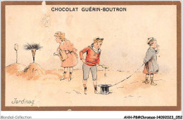 Delcampe - AHHP8-1427 - CHROMOS - CHOCOLAT-GUERIN-BOUTRON - PARIS - Jardinage - 10,5 X 7cm - Guérin-Boutron
