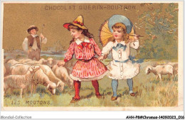 Delcampe - AHHP8-1409 - CHROMOS - CHOCOLAT-GUERIN-BOUTRON - PARIS - Les Moutons - 10,5 X 7cm - Guérin-Boutron