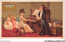 Delcampe - AHHP8-1406 - CHROMOS - CHOCOLAT-GUERIN-BOUTRON - PARIS - Romance Sentimentale - 10,5 X 7cm - Guérin-Boutron