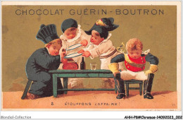 Delcampe - AHHP8-1402 - CHROMOS - CHOCOLAT-GUERIN-BOUTRON - PARIS - Etouffons L'affaire - 10,5 X 7cm - Guérin-Boutron
