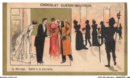 Delcampe - AXYP4-0218-CHROMOS - Chocolat Guérin-boutron - Le Mariage - Défilé A La Sacristie - Guérin-Boutron