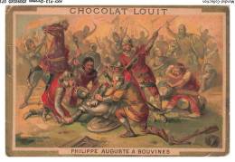 Delcampe - AXYP13-0902-CHROMOS - Chocolat-louit - Philippe Auguste A Bouvines - Louit