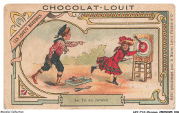 Delcampe - AXYP13-0884-CHROMOS - Chocolat-louit - Le Tir Au Javelot - Les Jouets Modernes - Louit