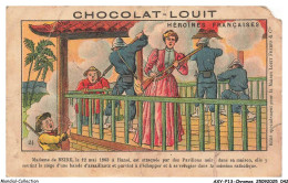 Delcampe - AXYP13-0887-CHROMOS - Chocolat-louit - Héroines Françaises - Madame De Beire - Louit