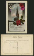 Delcampe - RED ROSES Boat LOVING WISHES To Grandchild Old Postcard - Blumen