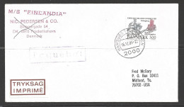Delcampe - 1986 Paquebot Cover,  Denmark Stamp Mailed In Hamburg Germany - Briefe U. Dokumente