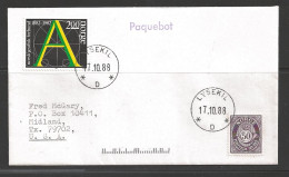 Delcampe - 1988 Paquebot Cover, Norway Stamps Mailed In Lysekil Sweden - Briefe U. Dokumente