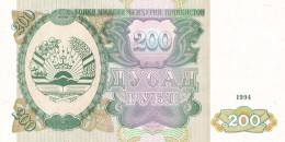 Delcampe - #2420 - Tadjikistan 200 Rubles 1994 - Tadjikistan