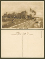 Delcampe - Ceylon Old Postcard Galle Face Hotel, Colombo, Palm Trees Beach Seaside Panorama - Sri Lanka (Ceylon)
