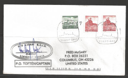 Delcampe - 1993 Paquebot Cover, Norway Stamp Used In Turku, Finland - Lettres & Documents