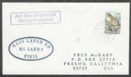 Delcampe - 1990 Paquebot Cover, Finland Panther Stamp Used In Bremen Germany - Briefe U. Dokumente