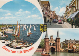 Delcampe - Nederland Sneek Waterpoort Winkelstraat Zeilboten Gefrankeerd #SCG764 - Sneek