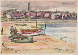 Delcampe - Nederland Terschlling Terschelling Friesland Kustdorp Boten Unposted #SCG682 - Terschelling