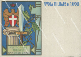 Delcampe - Au635 Cartolina Militare Scuola Militare Di Napoli - Regimente