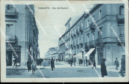 Delcampe - An496 Cartolina Taranto Citta' Via Anfiteatro 1931 - Taranto