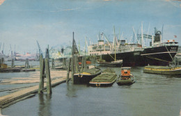 Delcampe - Deutschland Hamburg Hafen Ansicht Mit MS Vardus Tønsberg Oblitert 1960er #SCG497 - Blankenese