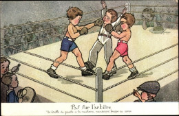 Delcampe - CPA Boxer Schlagen Den Ringrichter, Zuschauer, Boxkampf - Sonstige & Ohne Zuordnung