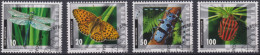 Delcampe - 2002 Schweiz ⵙ Zum: 1061-1064, Mi: 1802-1805, Insekten, Dauermarken - Autres & Non Classés