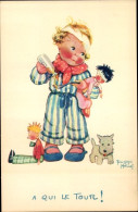 Delcampe - Artiste CPA Mallet, Beatrice, Kind Mit Puppen, Hund - Sonstige & Ohne Zuordnung
