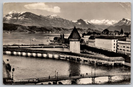 Delcampe - Luzern Kapellbrucke Mit Rigi Carte Postale Postcard - Luzern