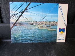 Delcampe - Cpsm     44    PORNICHET    Pêche Aux Carrelets + Blason - Pornichet