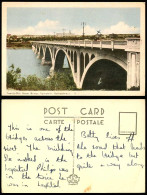 Delcampe - Canada 25th Twenty-fifth Street Bridge Saskatoon Saskatchewan Old Color Postcard - Ohne Zuordnung