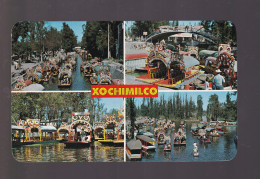 Delcampe - Mexique – Xochimilco – Cuatro Bellos Aspectos De Los Jardines Flotantes – Animée – Éditeur : Vistacolor – Circulée - Mexiko