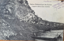 Delcampe - Station Préhistorique Des Eyzies, Laugerie (abris Sous Le Rocher), Précurseur 1903 - Les Eyzies
