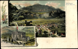 Delcampe - CPA Meiringen Kanton Bern Schweiz, Gesamtansicht, Grand Hotel Du Sauvage - Sonstige & Ohne Zuordnung