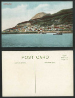 Delcampe - Gibraltar Old Colour Postcard Steamer Steam Ship Panorama General View Mountains - Gibraltar