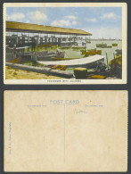 Delcampe - Ceylon Old Colour Postcard Landing Passenger Jetty Colombo Native Boats Harbour - Sri Lanka (Ceylon)