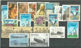 Delcampe - GUAYANA (former British) " Varied Lot 20 Older Stamps O Vfu " From Recent Obtained Collections - Guyane (1966-...)