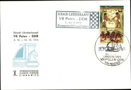 Delcampe - CPA Schach, Stempel Schach - Länderkampf, VR Polen - DDR, X, Int. Schach-Turnier, Zinnowitz - Sonstige & Ohne Zuordnung