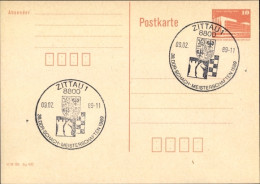 Delcampe - Entier Postal CPA Schach, Stempel: Zittau, 38. DDR-Schach-Meisterschaften, 1989 - Sonstige & Ohne Zuordnung