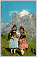 Delcampe - Grindelwald Berner Trachtenmadchen Mit Wetterhorn Carte Postale Postcard - Grindelwald
