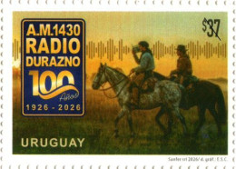 Delcampe - 1913 Uruguay 2026- MInt- 100a. Radio Durazno TT:Caballos, Sombreros,Gauchos - Uruguay