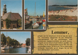 Delcampe - Nederland Lemmer Panoramisch Zicht Op Kerk Haven Strand Oblitereerd #SCH331 - Löwen