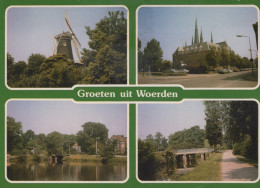 Delcampe - Nederland Woerden Zuid Holland Diverse Stadsgezichten Molen Kerk #SCH225 - Woerden