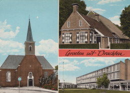 Delcampe - Nederland Drachten Friesland Architectuur Collage Kerk Woonhuis Kantoor #SCH195 - Drachten
