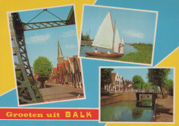 Delcampe - Nederland Balk Dorpsgezicht Met Grachten Huizen Bruggen Zeilboten Gepost #SCH196 - Löwen