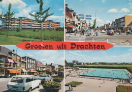 Delcampe - Nederland Drachten Stadsgezicht Architectuur Straten Zwembad Beschreven #SCH194 - Drachten