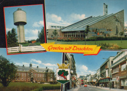 Delcampe - Nederland Drachten Stadsgezicht Watertoren Kerk Winkelstraat Oblitereerd #SCH192 - Drachten