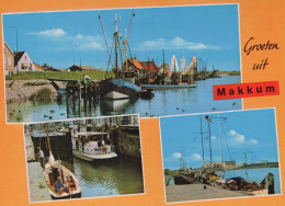 Delcampe - Nederland Makkum Haven Vissersboten Zeilschepen Unposted #SCH171 - Makkum