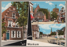 Delcampe - Nederland Workum Stadsgezichten Historische Gebouwen Kerk Grachten #SCH148 - Workum