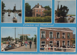 Delcampe - Nederland Woudsend Waterdorpsgezicht Met Boten En Hotel Gepost #SCH147 - Löwen