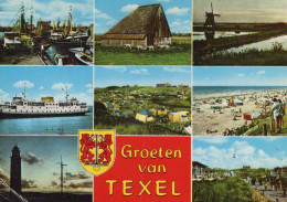 Delcampe - Nederland Texel Noord Holland Veerboot Vissershaven Vuurtoren Strand #SCH136 - Texel